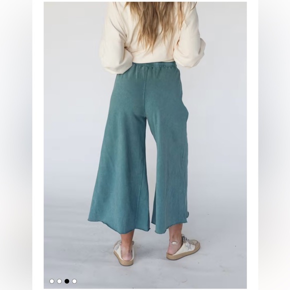Three bird nest easel relaxing robin wide leg cropped pants - Picture 3 of 6